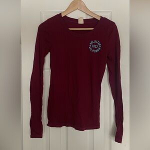 Y2K Hollister Maroon Long Sleeve Shirt
